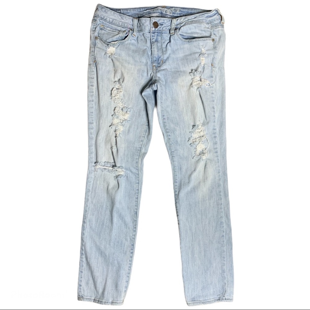 American Eagle Skinny Stretched Distressed Jeans